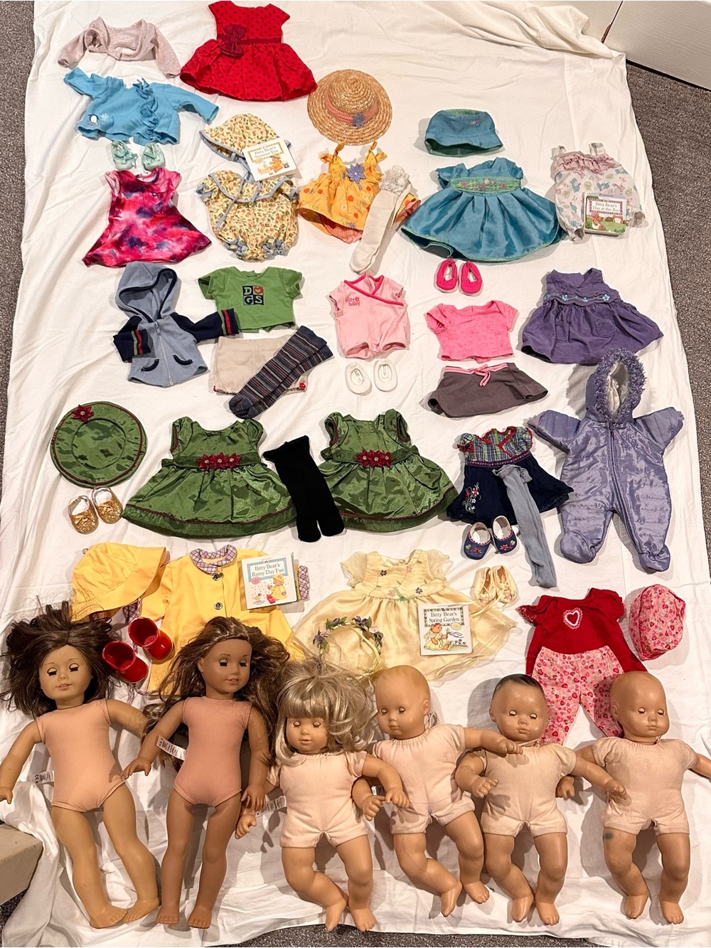 HUGE American Girl and Bitty Baby clothing and doll lot
